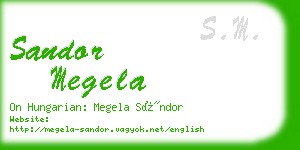 sandor megela business card